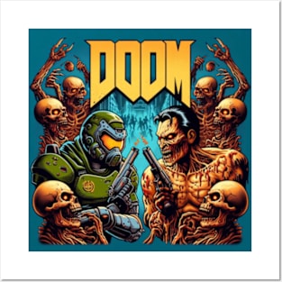 Doom Guy vs. Evil Dead Posters and Art